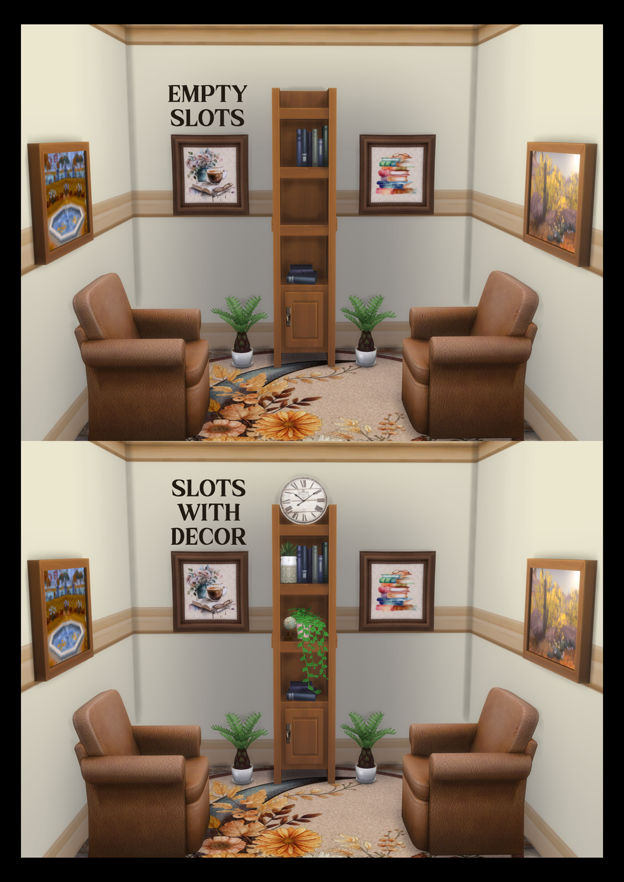 Snug Bookshelf with 21 Decor Slots - Screenshots - The Sims 4 Build ...