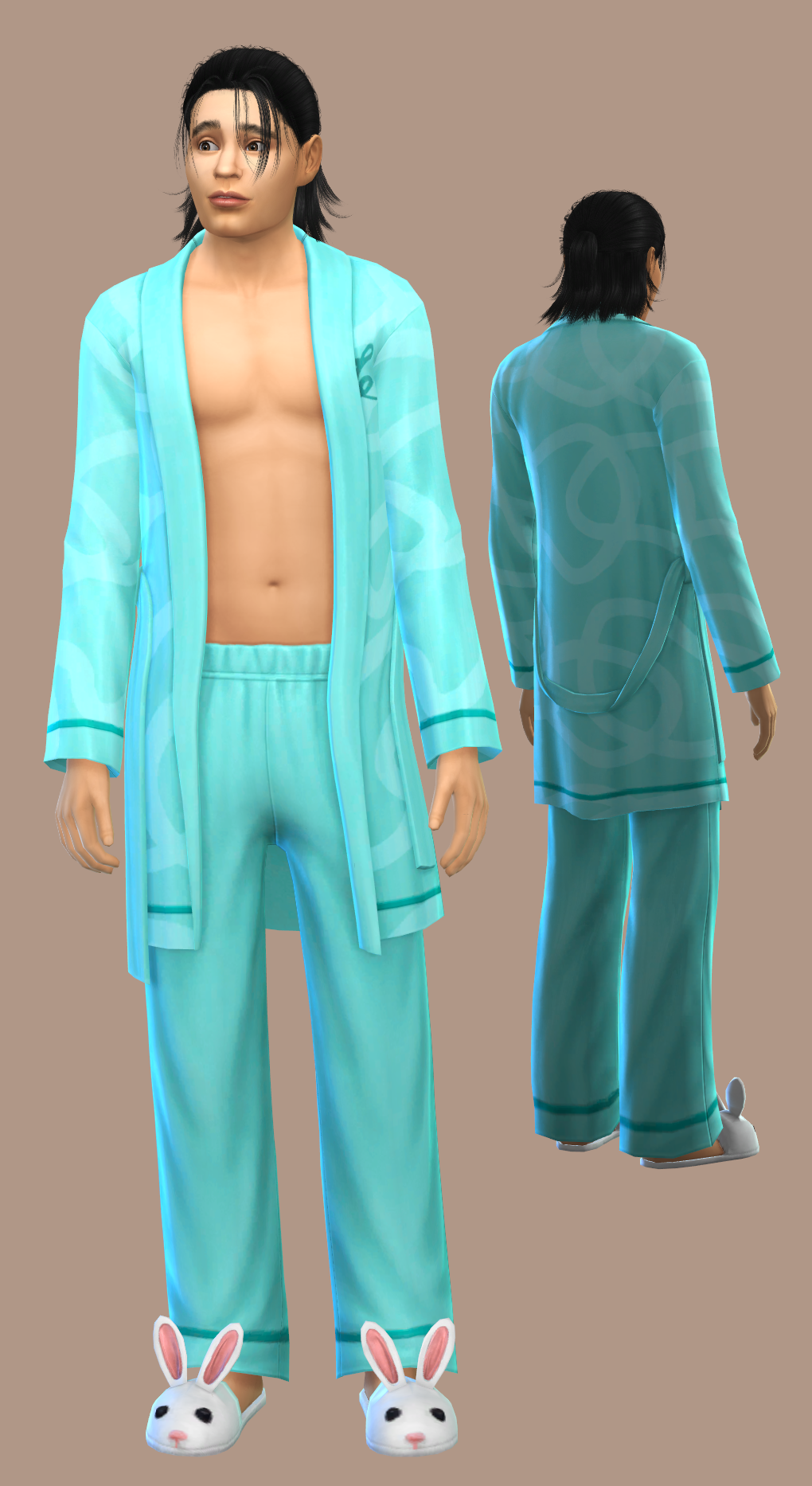 Cyan Pattern Pajama