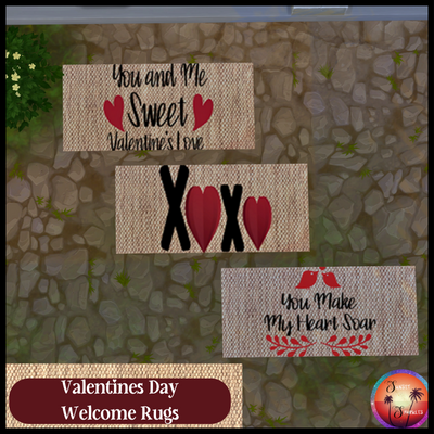 Valentines Day Welcome Rugs