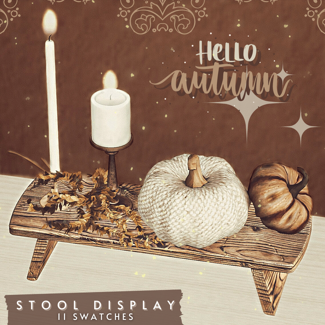 Fall 2023 - Wooden stool display