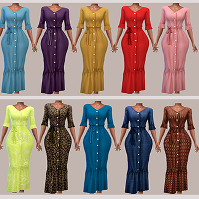 Mallory Dress - Screenshots - The Sims 4 Create a Sim - CurseForge