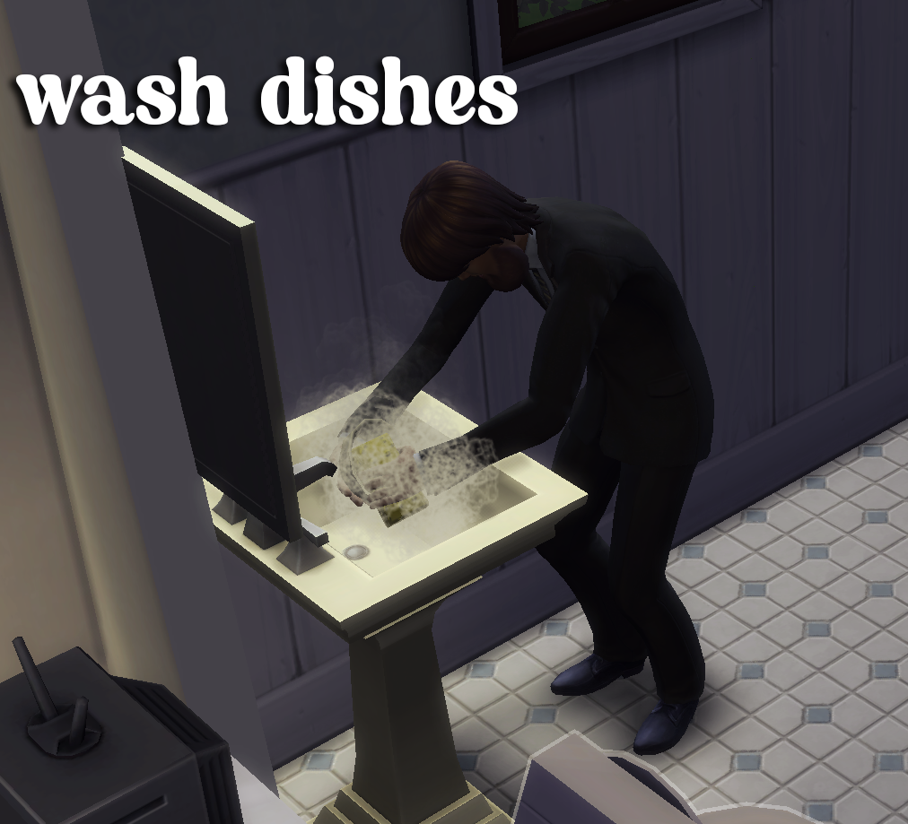 wash dishes