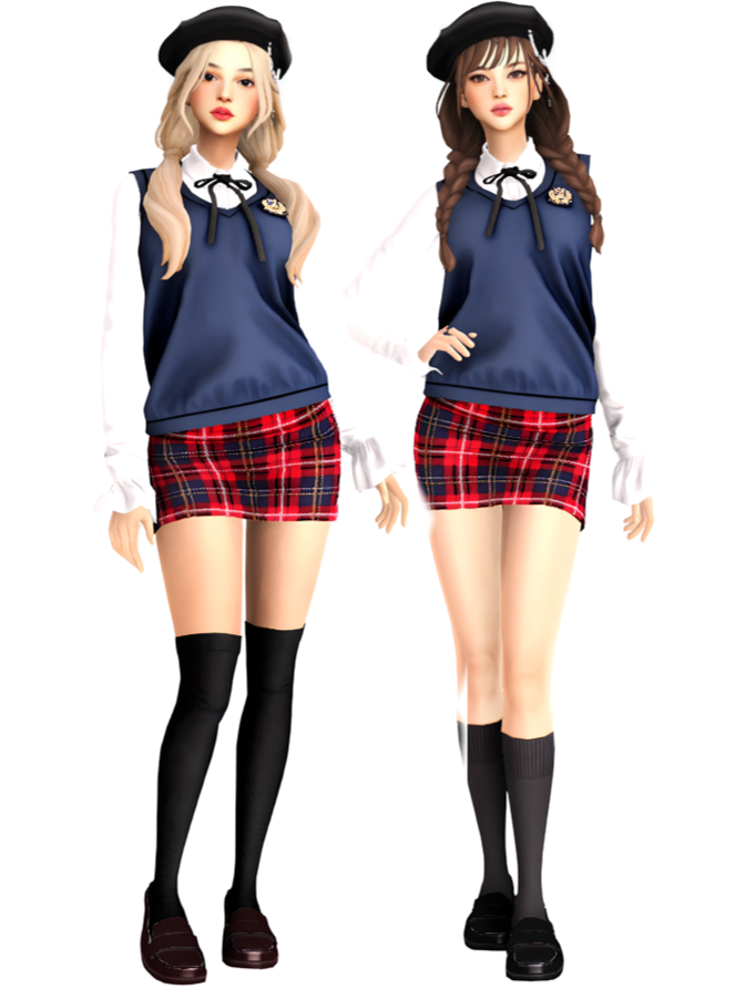 Cute High School Girls - Screenshots - The Sims 4 Sims / Households ...