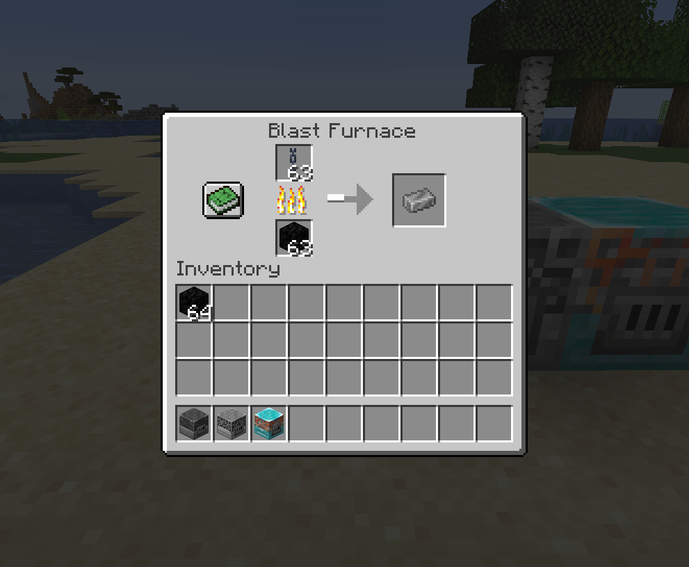 Thumbnail Smelting chain in a blast furnace yields a steel ingot.