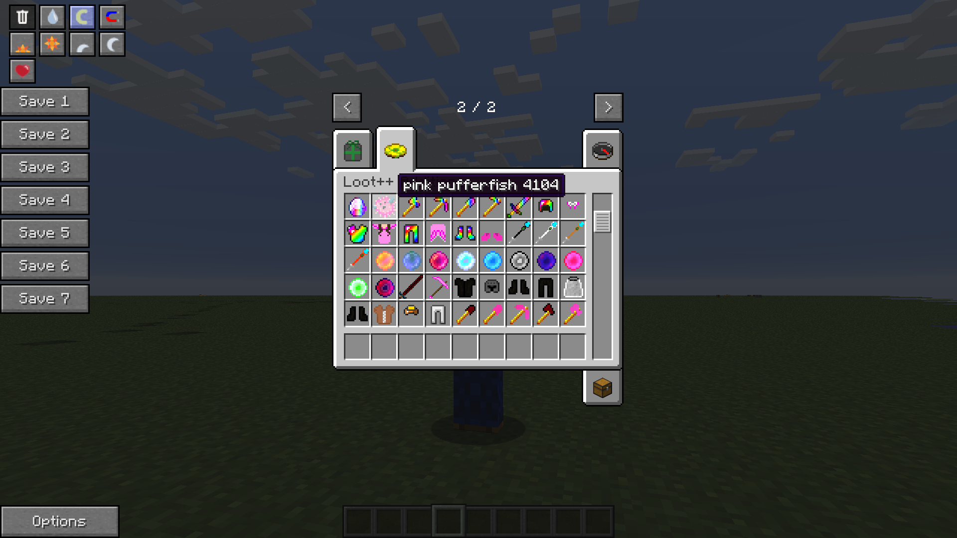 Rainbow lucky block items