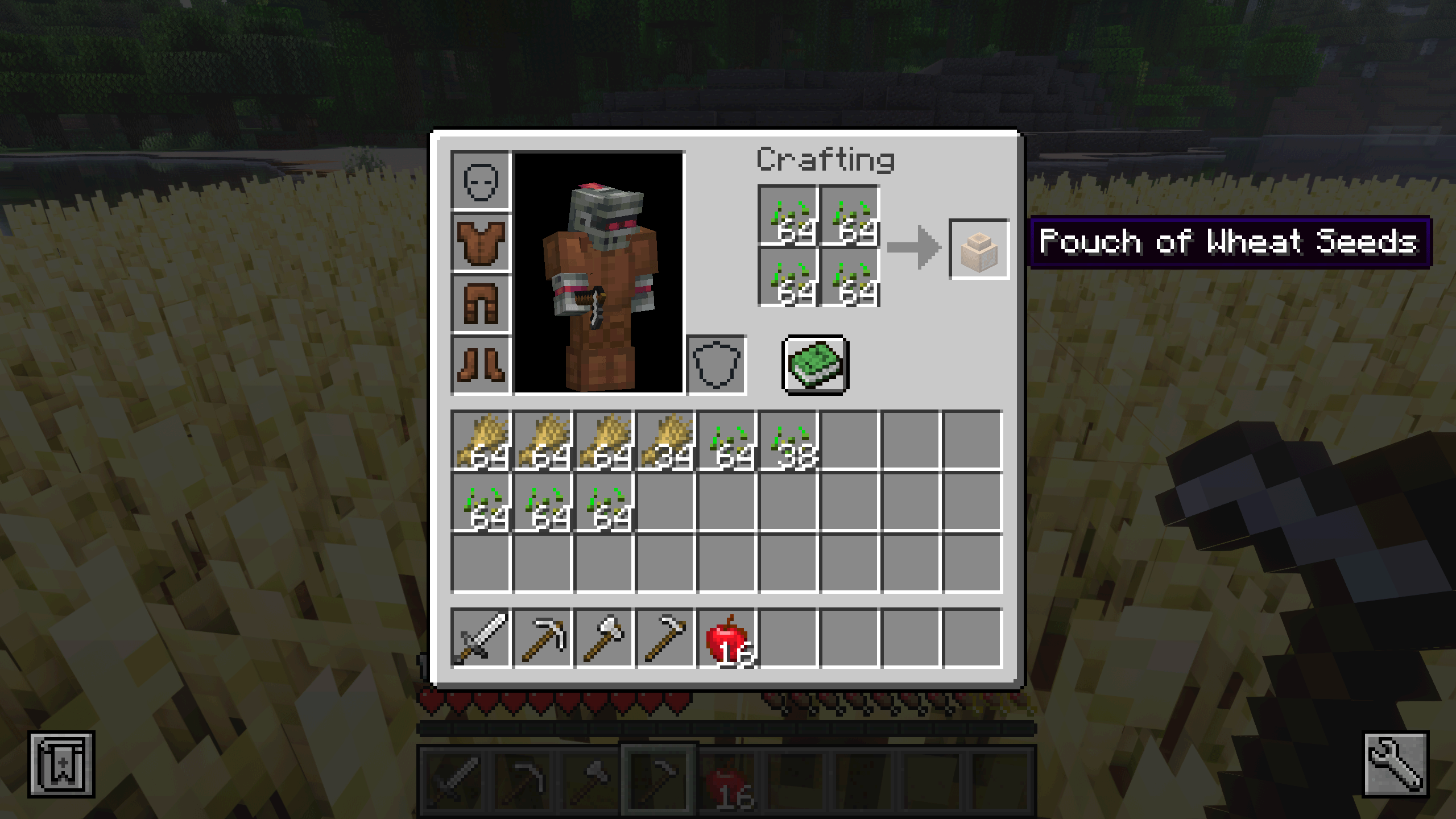 Thumbnail Craft Pouches right in the field to make room from stacks of seeds for the rest of the crops.