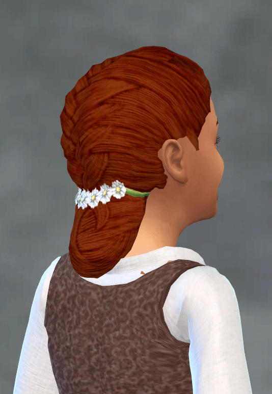 TSM French Braid with Daisy Flowers