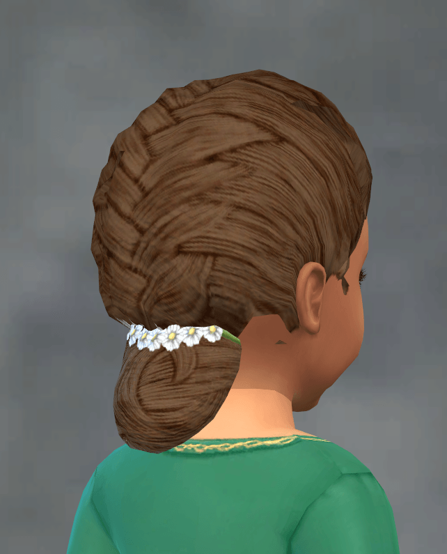 TSM French Braid with Daisy Flowers