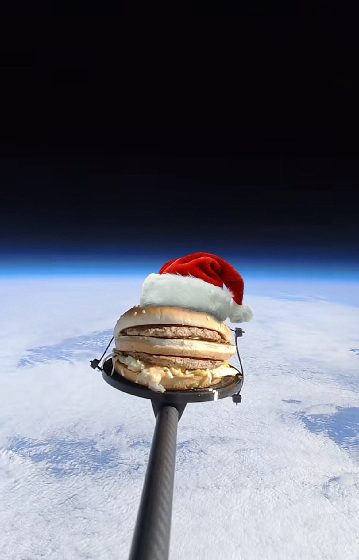 Selfie of me in space during christmas