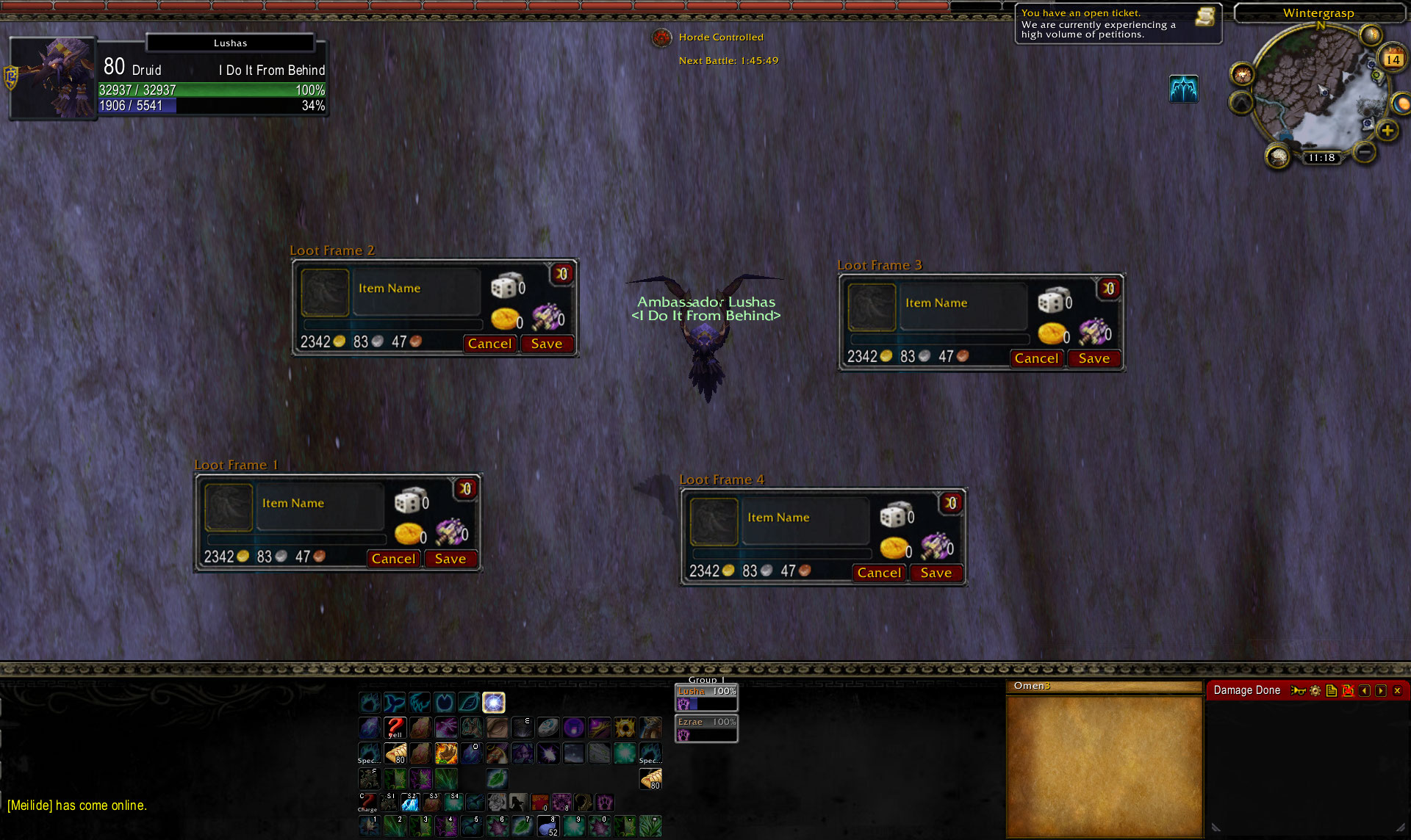 <p>Now you can move group loot frames.</p>