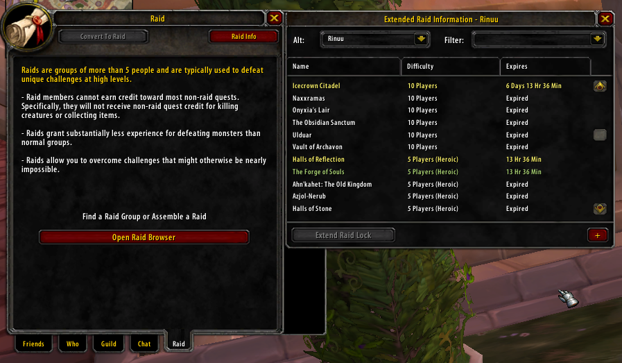 <p>Extended Raid Info</p>