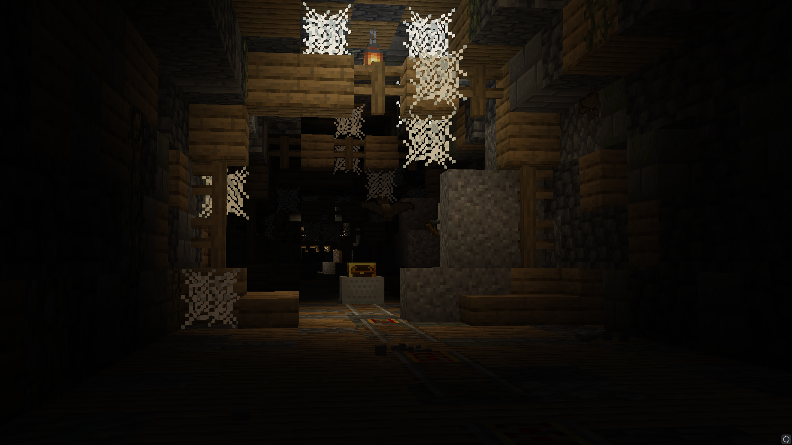Thumbnail A naturally generated mineshaft from Yung's Better Mineshafts.