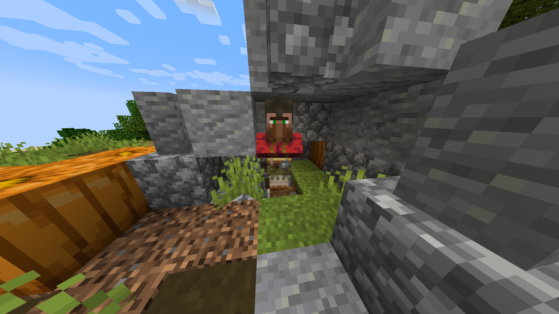 Thumbnail with Dynamic VIllages, New villager types are spawned such as the miner.