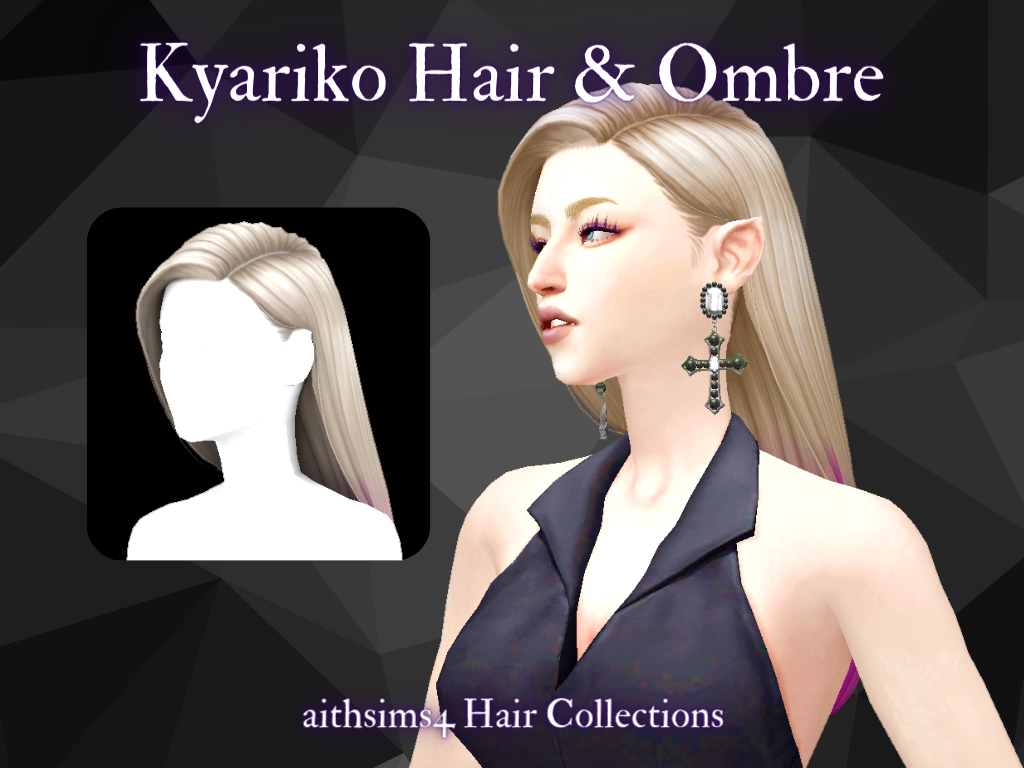 ˚✧₊⁎❝᷀ົཽゴリ姫さま♡専用ページ˚✧₊⁎❝᷀ົཽ Kyariko Hair & Ombre - The Sims 4 Create a Sim - CurseForge