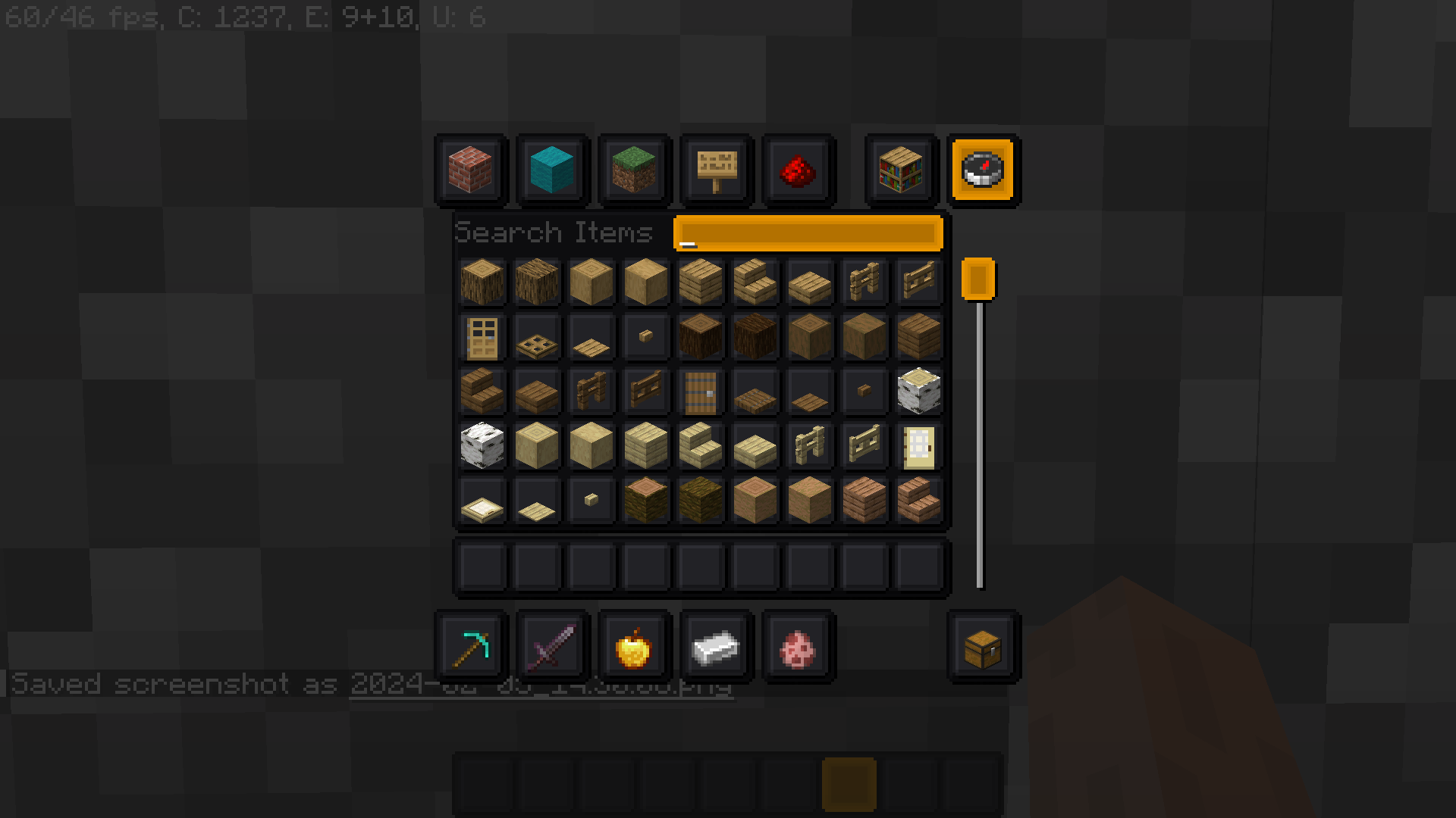 New creative inventory GUI