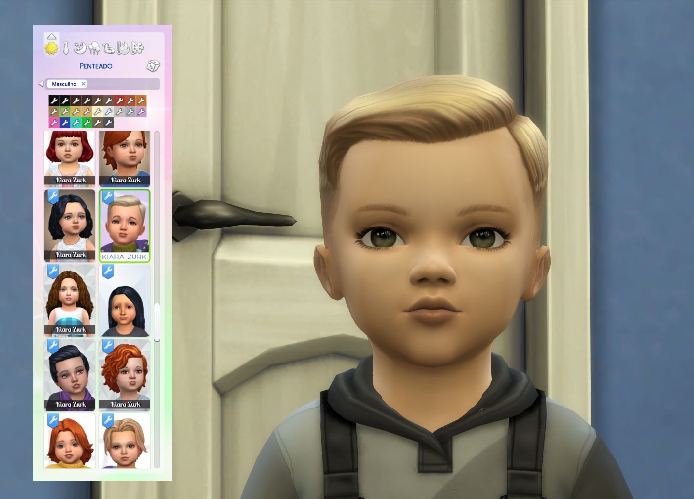 Short Crew Cut Side Part for Toddlers in game