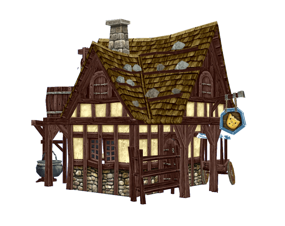 Medieval Hood Deco Houses - Dairy Set