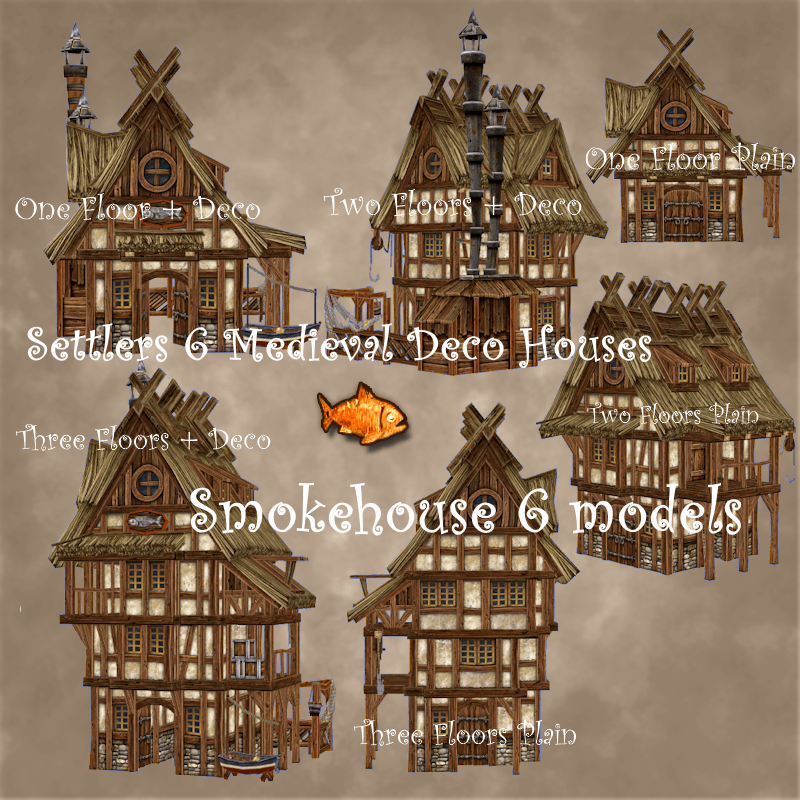 Medieval Hood Deco Houses - Smokehouse Set