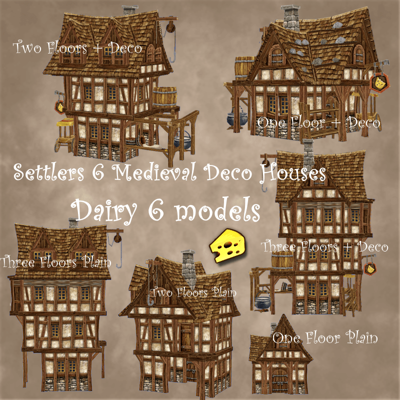 Medieval Hood Deco Houses - Dairy Set