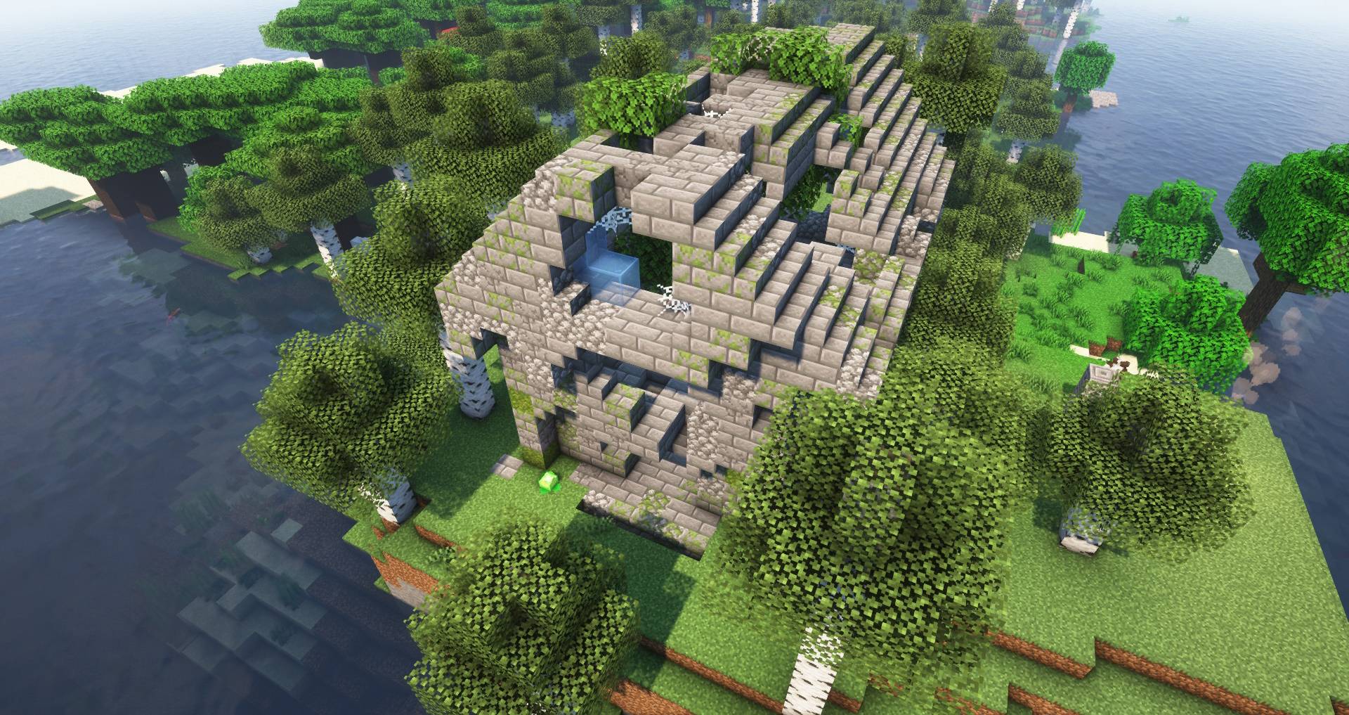 A naturally generated Courage Temple. You can find these in any forest biome, what lies inside I wonder...