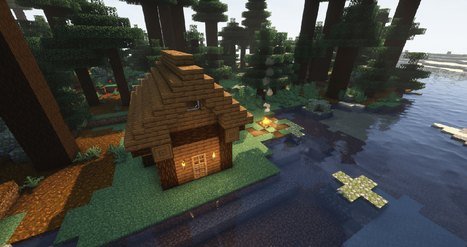 Thumbnail An old forgotten house.. looks like it's been abandoned since 1.8? Maybe it holds some secret down below...
