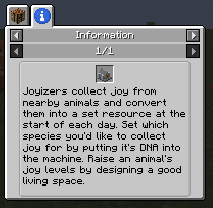 Thumbnail Some items have special information on them too - like the joyizer!