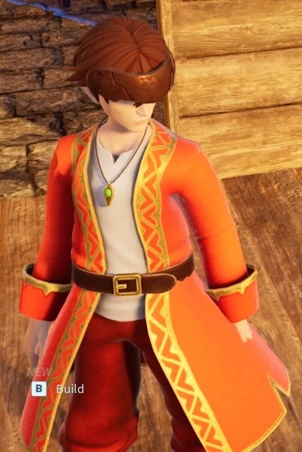 Red outfit on male player