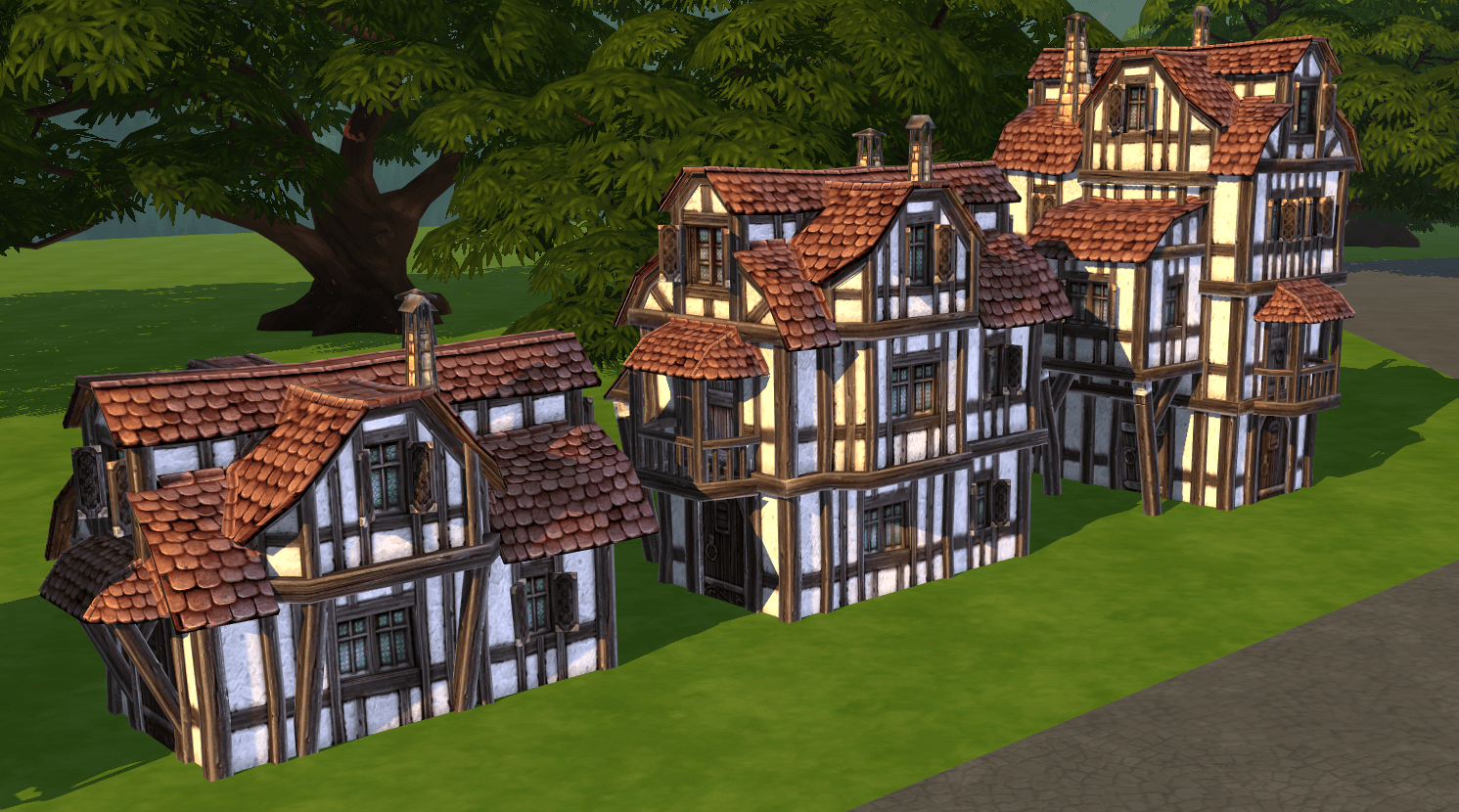 Medieval Old Town Hood Deco Houses - Tanner Set