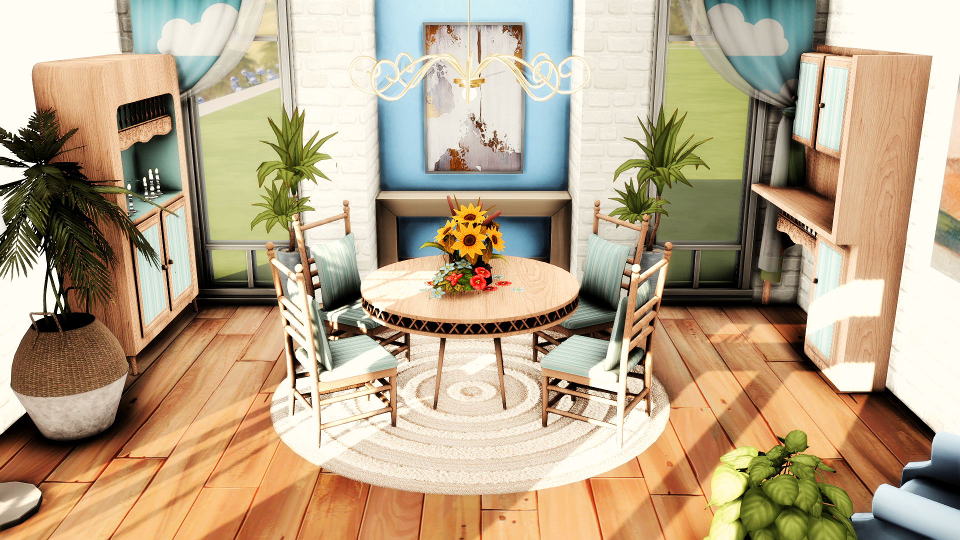 Sky Blue Dining Room