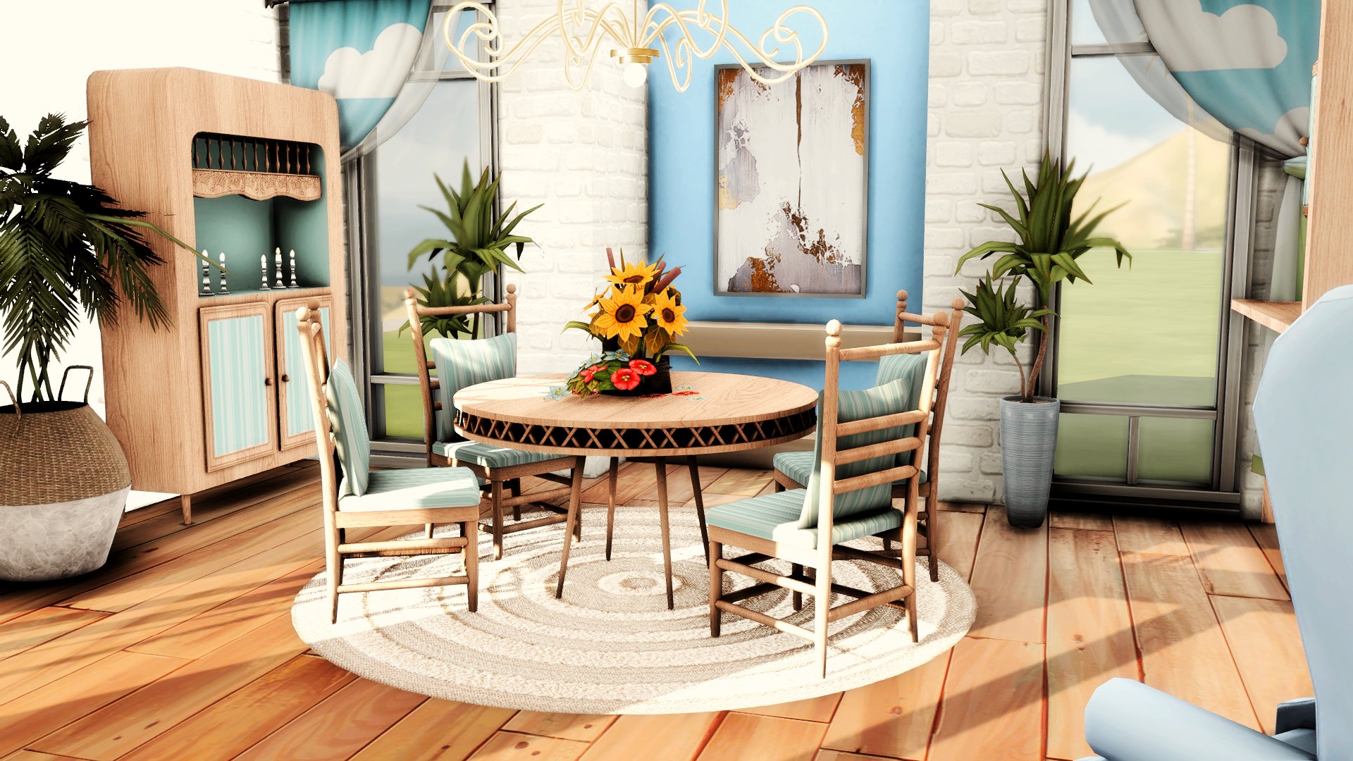 Sky Blue Dining Room