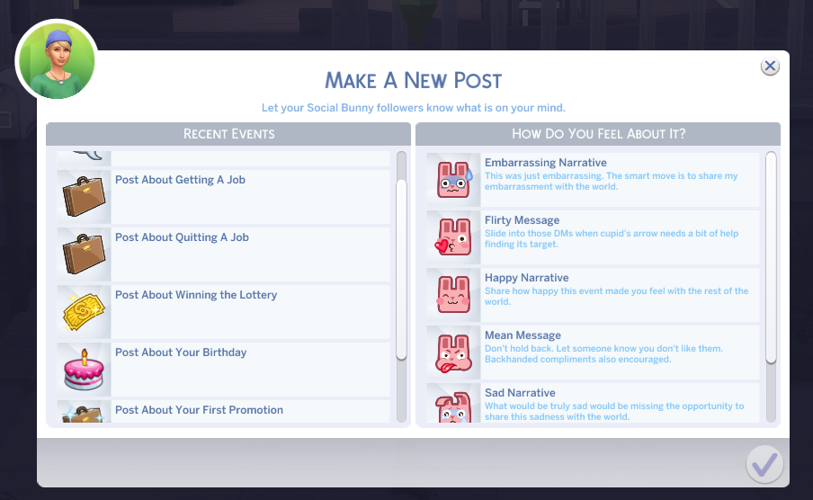 Immersive Social Bunny - Screenshots - The Sims 4 Mods - Curseforge