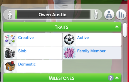 Owen's Traits, including Family Member