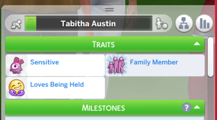 Tabitha's Traits, including Family Member