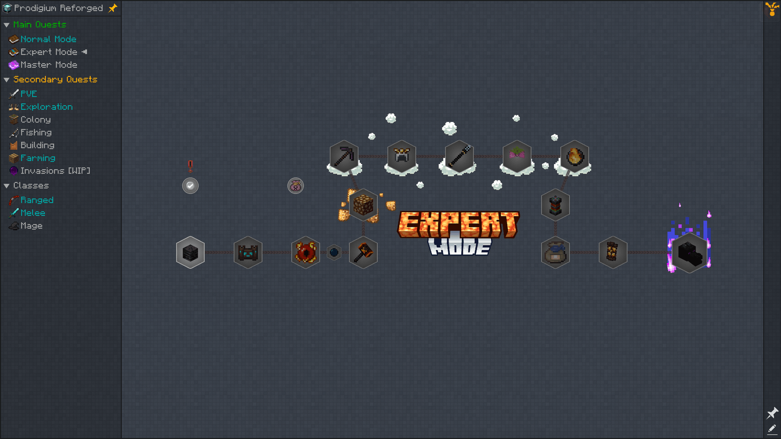 Expert Mode quest tree