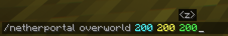 Overworld coords example