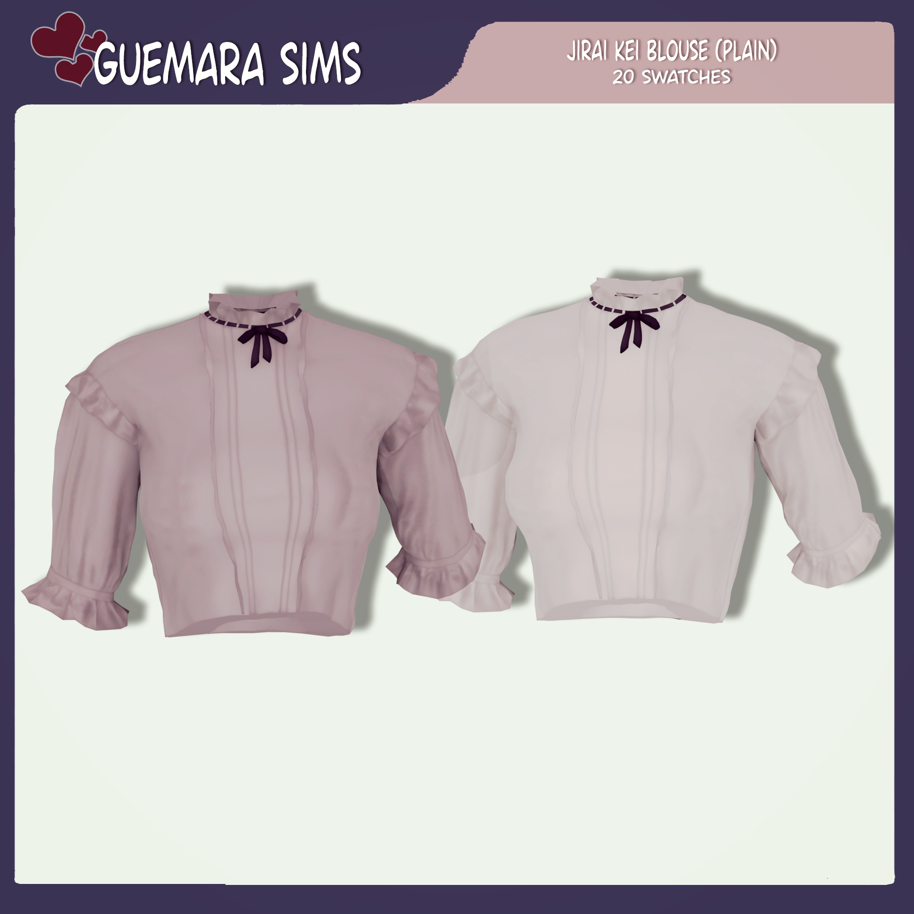 Jirai Kei Blouse (Plain) - Screenshots - The Sims 4 Create a Sim ...