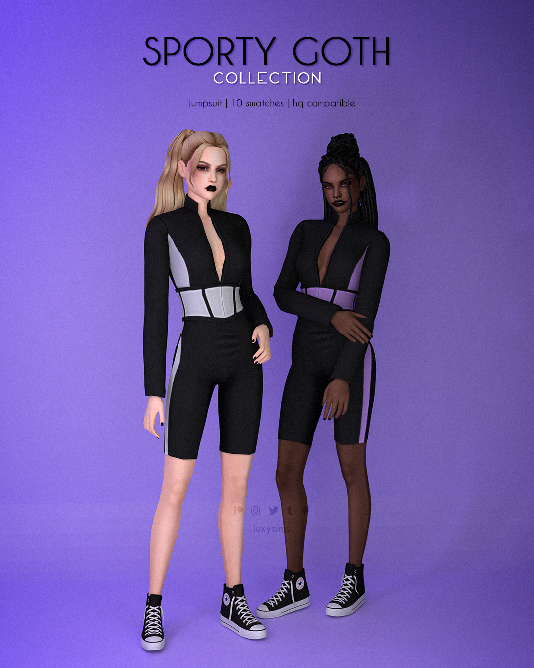 Jumpsuit - Sporty Goth Collection