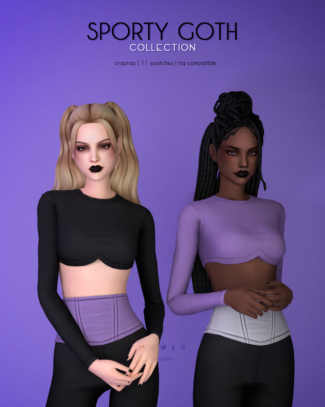 CropTop - Sporty Goth Collection