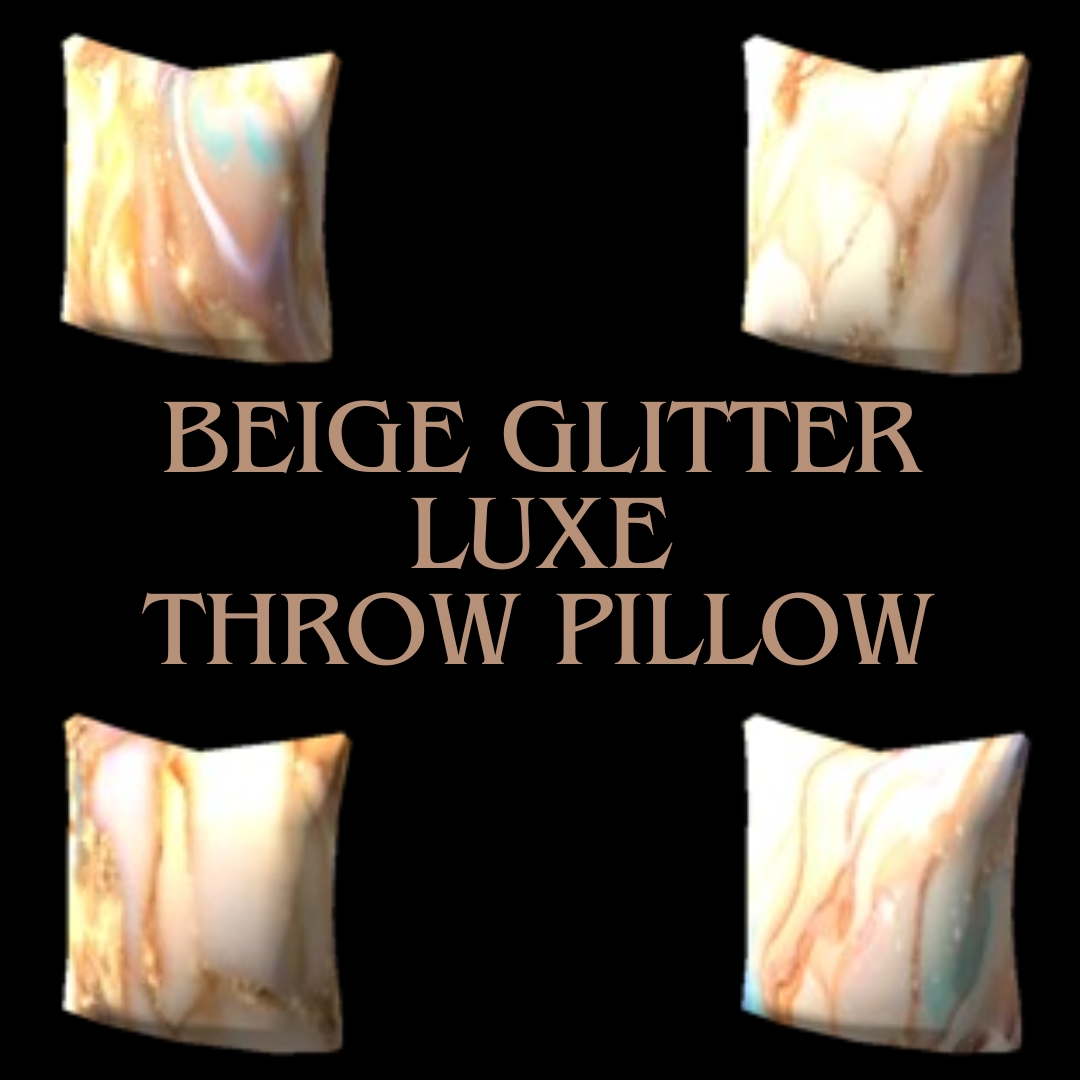 Beige Glitter Throw pillows