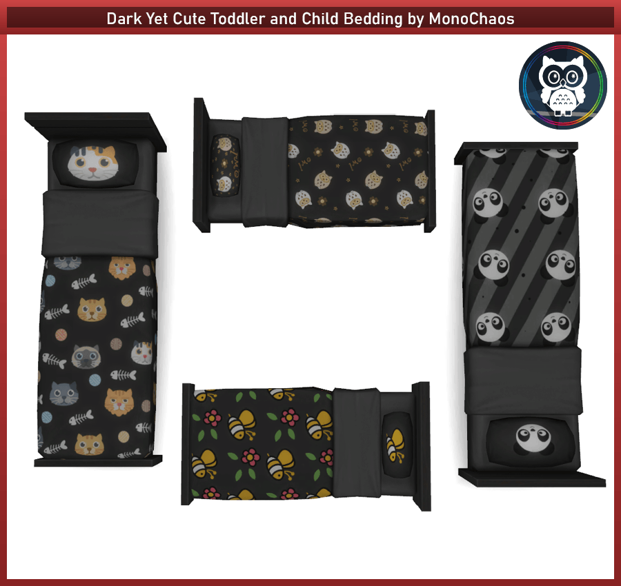 Dark Yet Cute Toddler and Child Bedding