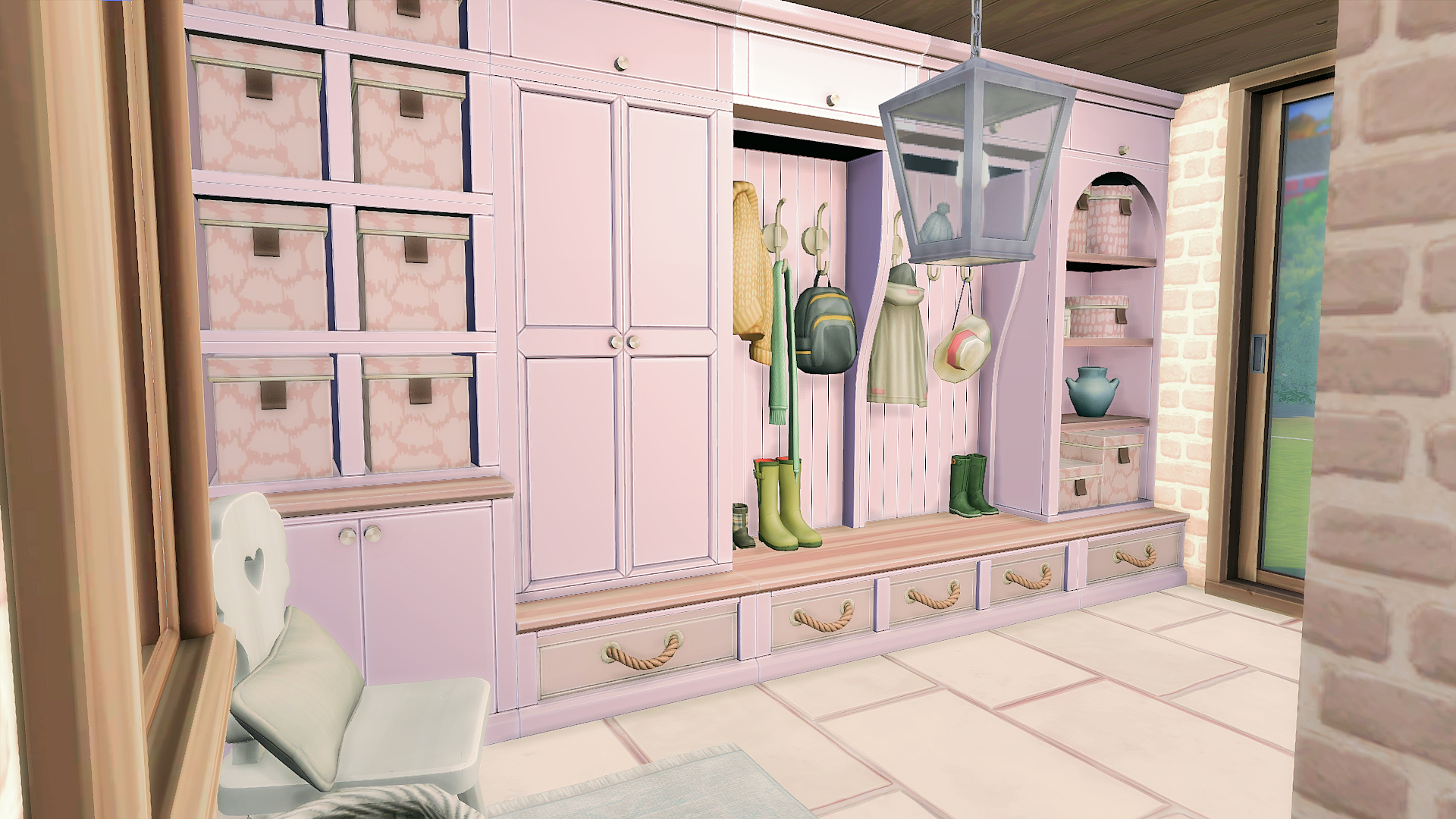 Pink Mudroom