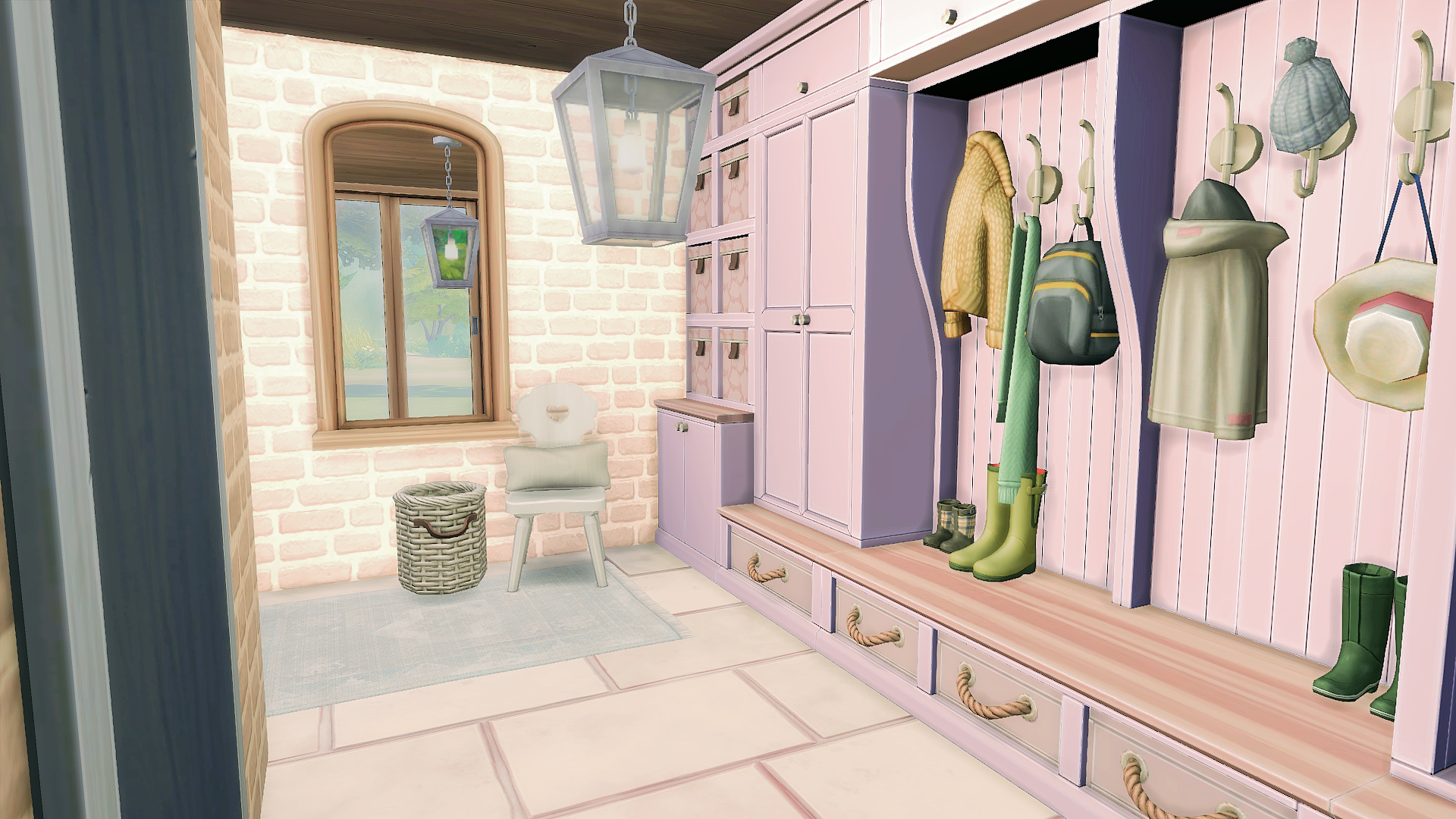 Pink Mudroom