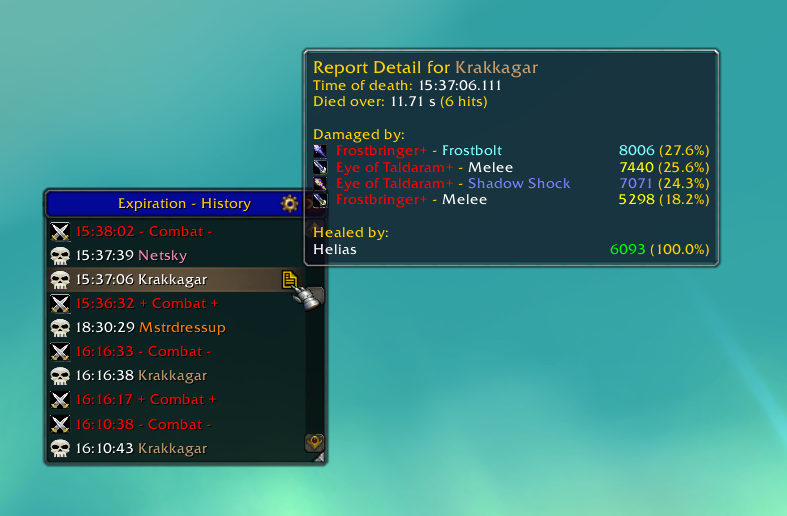 <p>When selecting a report in the history window, a small page icon appears on the right side. Hover over this icon to show a summary of the report, including damage taken, healing received, and an estimation of the burst length.</p>