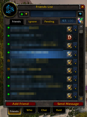 <p>The friends list counter</p>