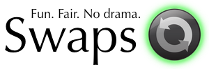 <p>Swaps Logo 300x100 Black text glow PNG
</p>