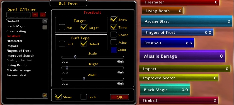 <p>Buff Fever 1.3 configuration</p>
