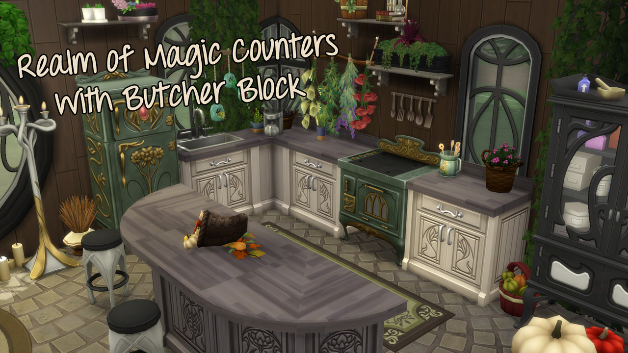 Realm of Magic Counters with Butcher Block