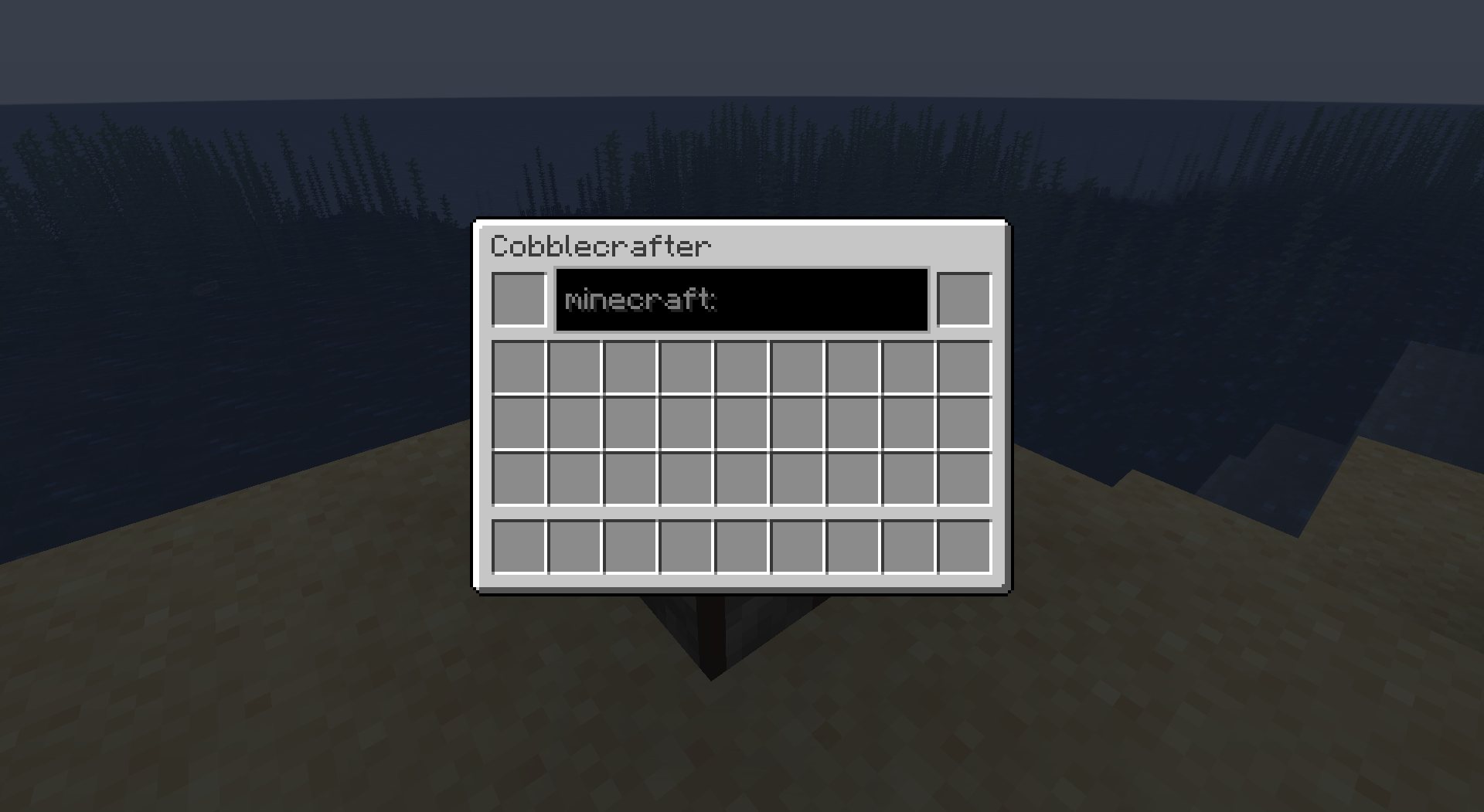 Interface of the Cobblecrafter device