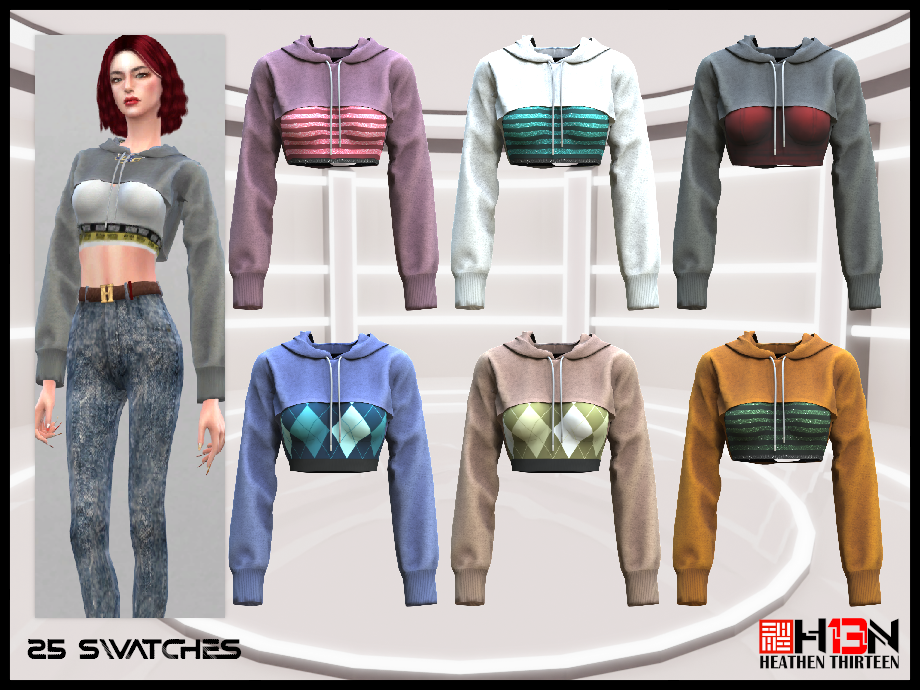 Sims 4 Mod Ripped Sweater Cropped Sweater - Gallery - The Sims 4 Create a Sim - CurseForge