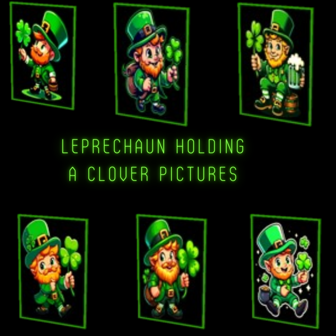 Leprechaun Holding a clover